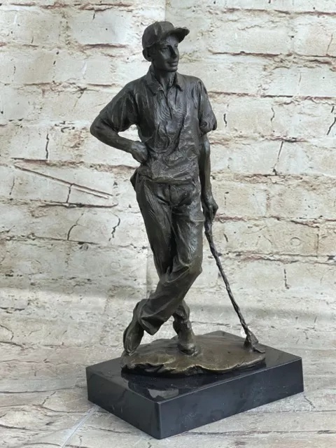 Bronze Golfer signiert Cesaro Bronzefigur Bronzeskulptur Bronze Figur Bronze Art