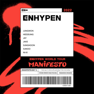 ENHYPEN 2022 WORLD Tour Manifesto Official Goods Lenticular Photo Set