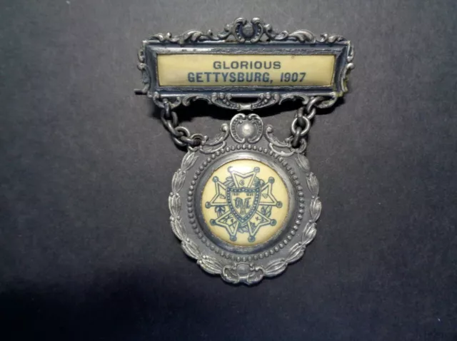 Civil War  1907  "Glorious Gettysburg" Encampment  UVL Member's Badge