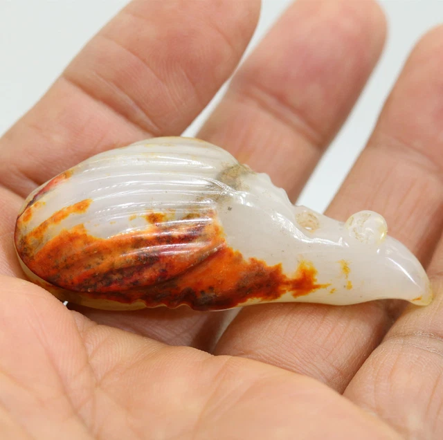 Collection hand-carved Chinese HeTian white jade bird amulet pendant D597