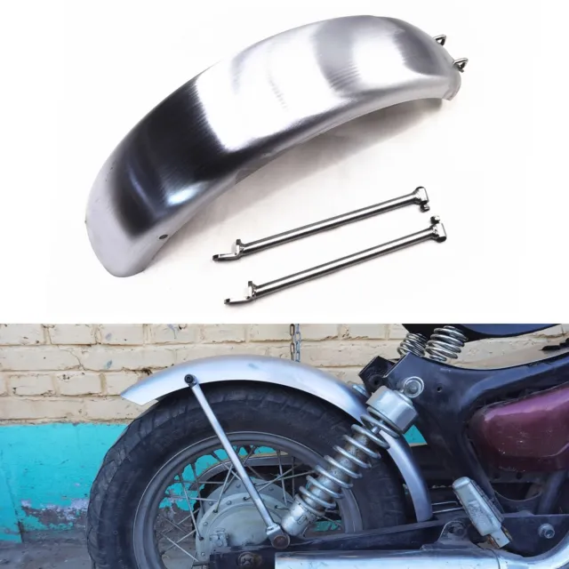 Motorcycle Modified Steel Plate Rear Fender Silver For Yamaha XV250 Virago 3pcs