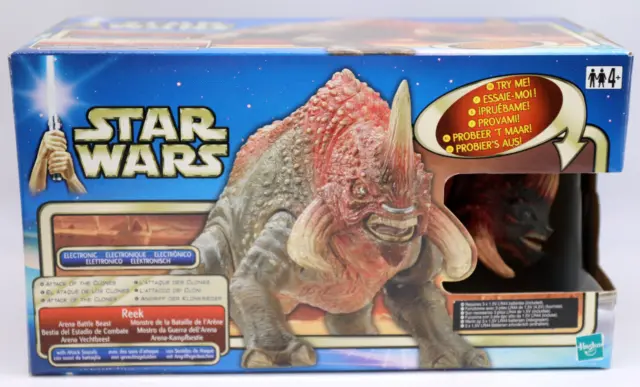 New STAR WARS ATTACK OF THE CLONES ELECTRONIC Reek Arena Battle Beast Hasbro