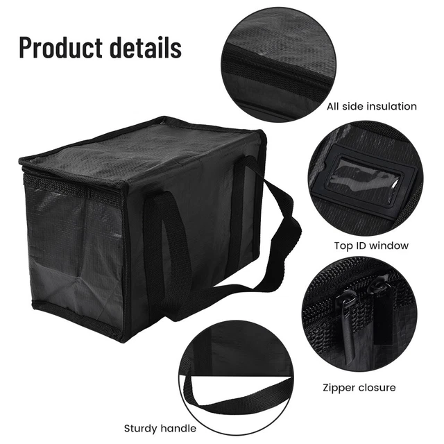 Large Food Delivery  Bags Insulated Pizza Takeaway Thermal Warm-Cold Bag