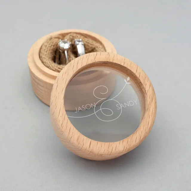 Personalized Custom Wedding Ring Box Ring Bearer Wooden Box Engagement Proposal