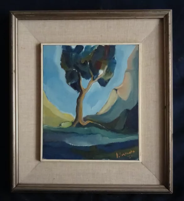 VECCHIO QUADRO DIPINTO AD OLIO SU TELA FIRMATO - A. CORRADO datato 70