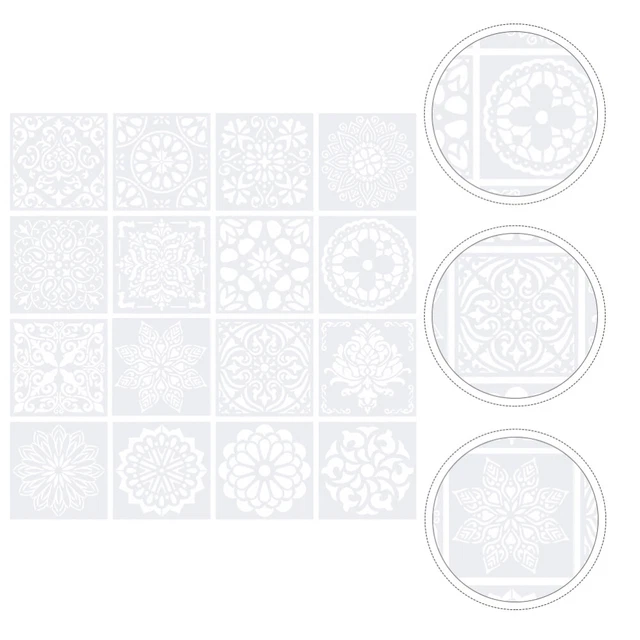16pcs Mandala Kunst Vorlage Mandala Vorlagen Mandala Dot Malerei Vorlagen