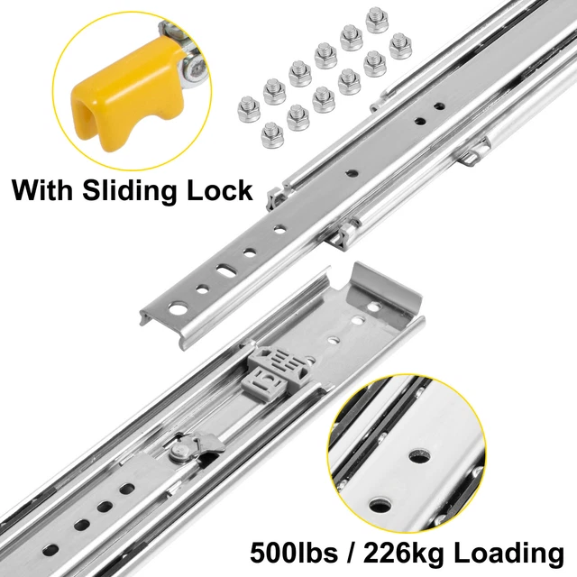 VEVOR HEAVY DUTY Drawer Slides 500lbs Ball Bearing Drawer Slides 1060
