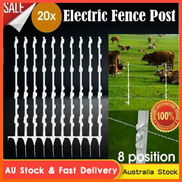20x Tread-in Insulated POST- Strip Graze Electric Fence Horse Sheep Cows Grazing