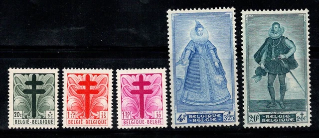 Belgique 1948 Mi. 830-834 Neuf ** 100% contre la tuberculose