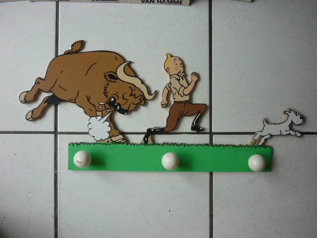 Porte-manteau Tintin Trousselier 1993 - Bois - Collection