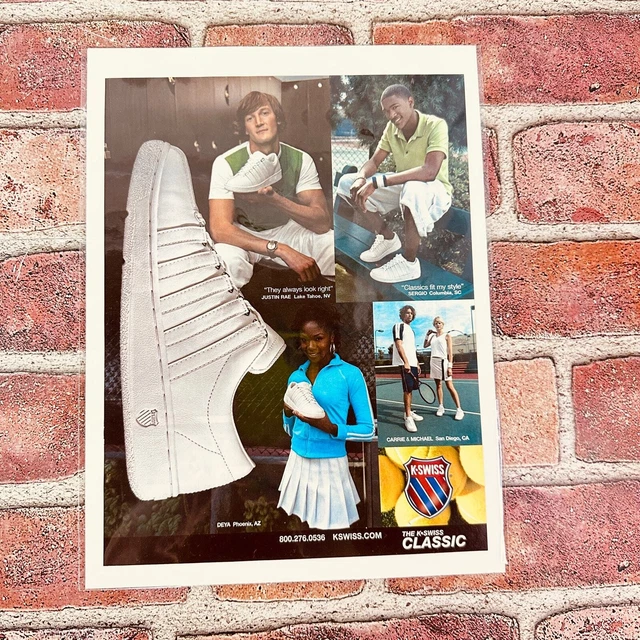 2005 K SWISS Smiling Tennis Players Holding Shoes Original Vtg PRINT AD EUR 13 95 PicClick FR