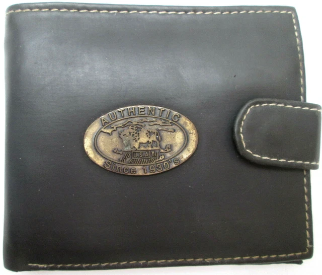 Portefeuille / Porte-monnaie En Cuir Vintage TBEG - Noir - Occasion Femme