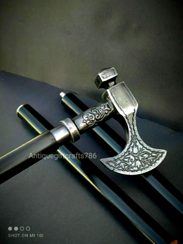 Vintage nautical Antique Polish Walking Stick Cane Axe Christmas gifts theme