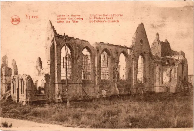 CPA MILITAIRE Ypres-Aprés la Guerre-L'Eglise St-Pierre (317317)