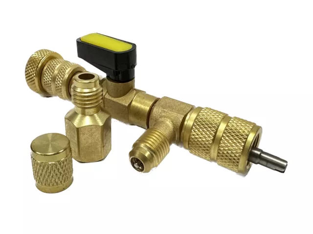 R410a R32 R22 HVAC AC Schrader Valve Core Remover 1/4" 5/16" Port Installer Tool