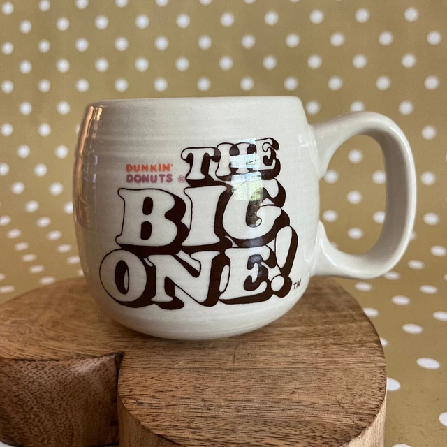 Vintage Dunkin Donuts The Big One Coffee Mug Heavy Diner Style Retro 1980s EUC