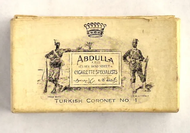 Abdulla & Co Ltd-Soldiers with Rifles-VIntage Cigarette box-Turkish Coronet No1