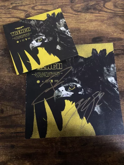 Twenty one Pilots hand signed Trench 8x8 poster and Mint CD