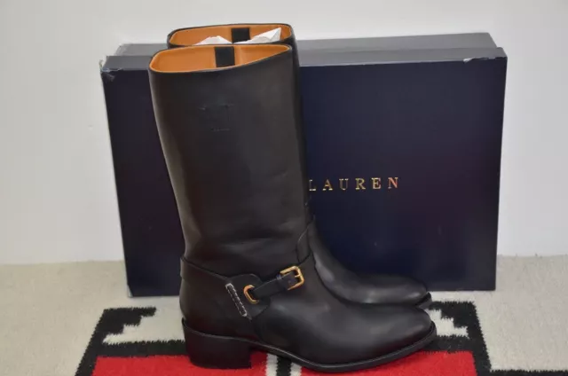 Ralph Lauren Collection Purple Label Sacha Leather Equestrian Riding Boots