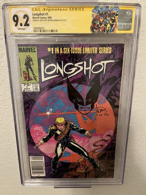 Longshot #1 CGC 9.2 Art Adams Signature Series Wolverine 1 Sketch