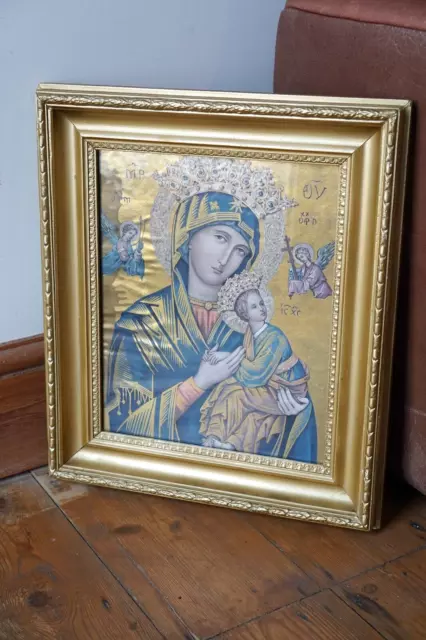 Virgin Mary Our Lady Of Perpetual Help Catholic Religious Art Print Vintage 3