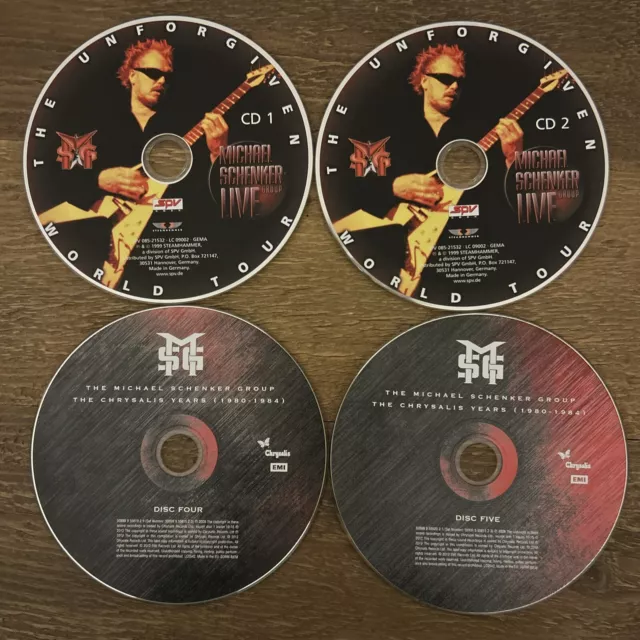 Msg Michael Schenker Group Live & The Chrysalis Years Cds (Discs Only)