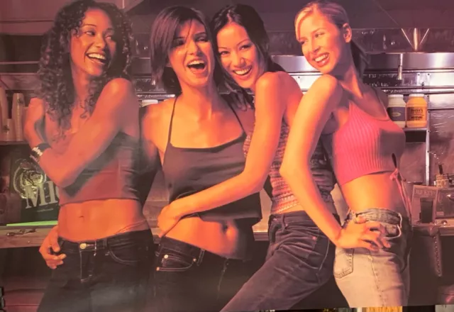 Mickey's Malt Liquor SEXY Girls Giant POSTER 39x13 Big Mouth VTG 2000 NOS DINER