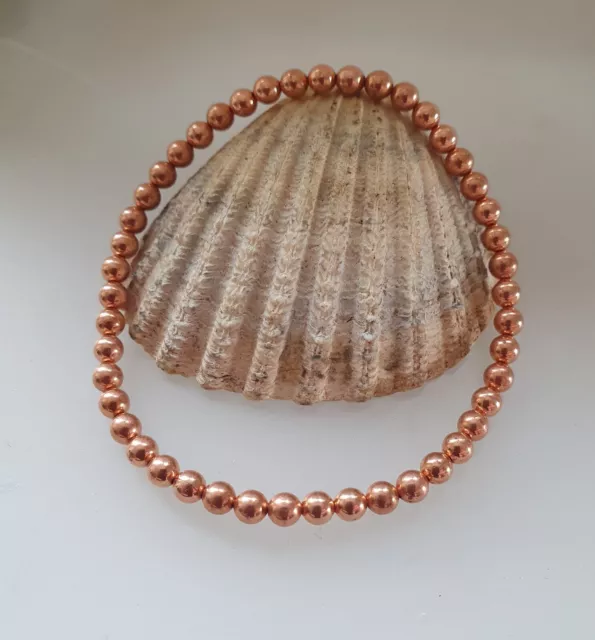 Pure Copper  Beaded Anklet, ladies gents said to help with Arthritis, Stacker