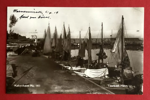 Foto AK Kobenhavn Kopenhagen 1919 Taarboek Havn Hafen  ( 73131