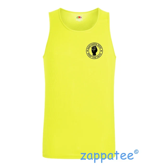 Northern Soul Vest - Yellow polyester tank, cooler than a T Shirt