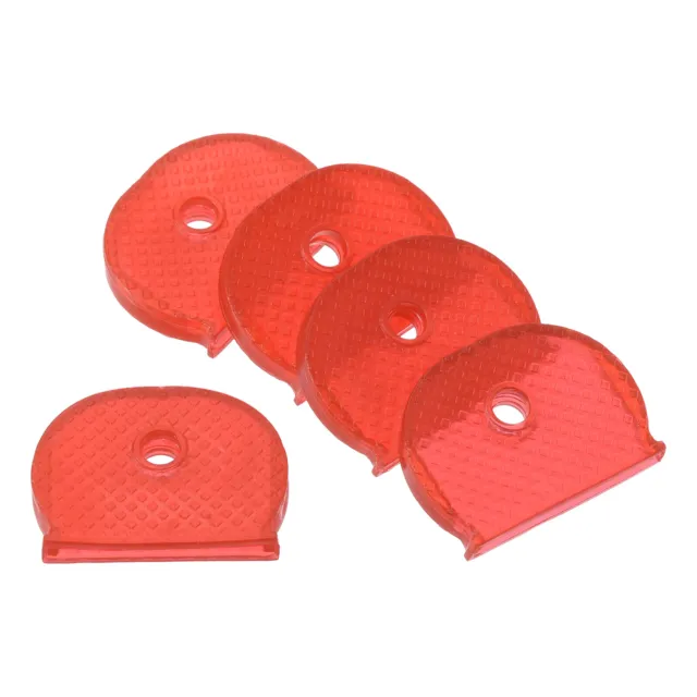 Key Cap Cover, 25 Pack Semicircle Key Identifier Tags, Red