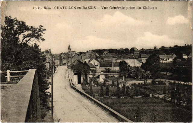CPA CHATILLON-en-BAZOIS general view taken from Chateau Nievre (100261)