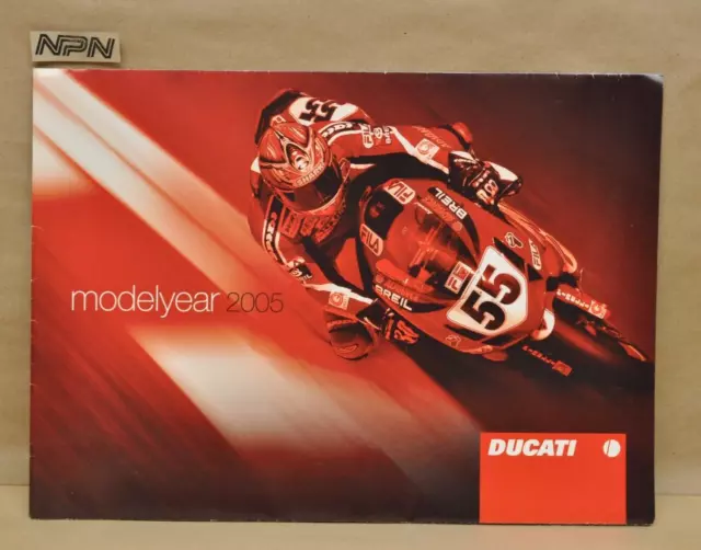 NOS OEM 2005 Ducati Motorcycle Full Line Up Sales Brochure Large Fold Out Poster