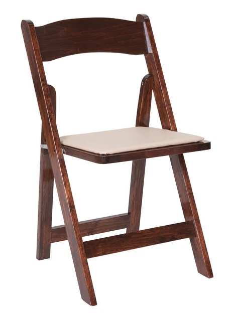 Pre Classic Wood Set Of 4 Folding Chair With Fruitwood And Tan 1069