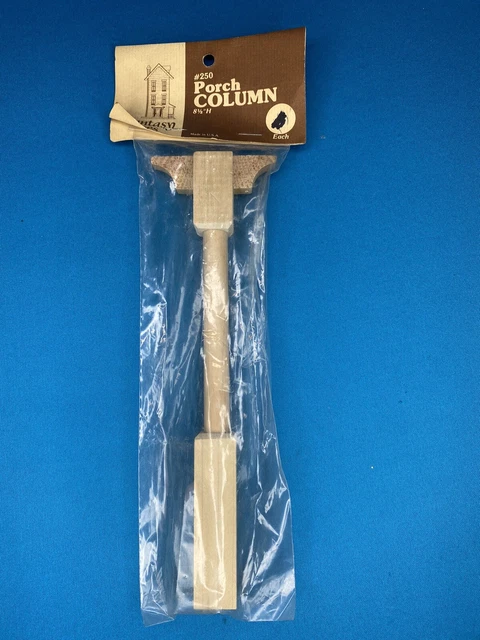 Vintage Wooden Dollhouse Doll’s Fantasy House 8 1/2” Porch Column 1:12 scale