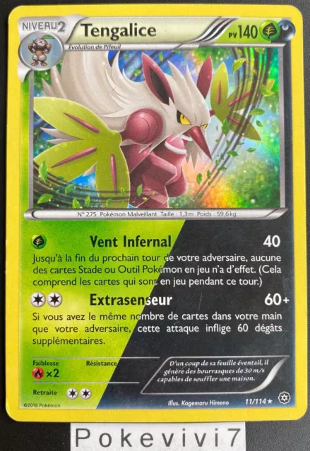 Pokemon Card TENGALICE 11/114 Holo XY11 Offensive Steam FR USED