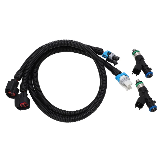 FUEL INJECTOR HARNESS Set Injector Nozzle With Connection Wiring Cable ...