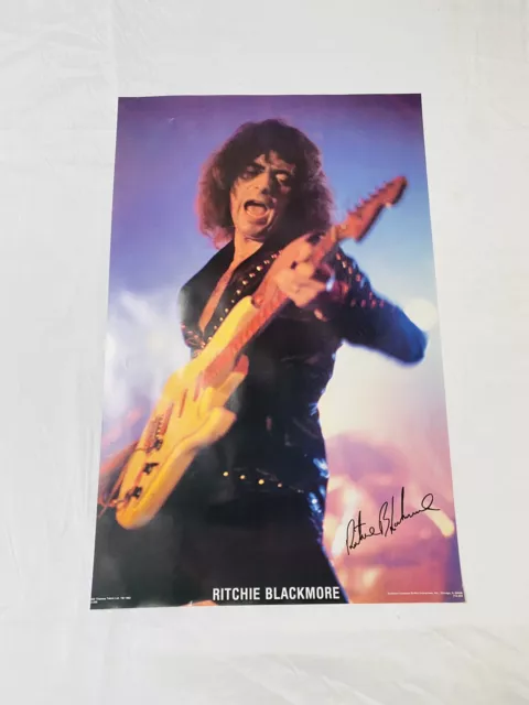 NOS 1982 Ritchie Blackmore Deep Purple Poster New Old Stock 21x33 Never Rolled