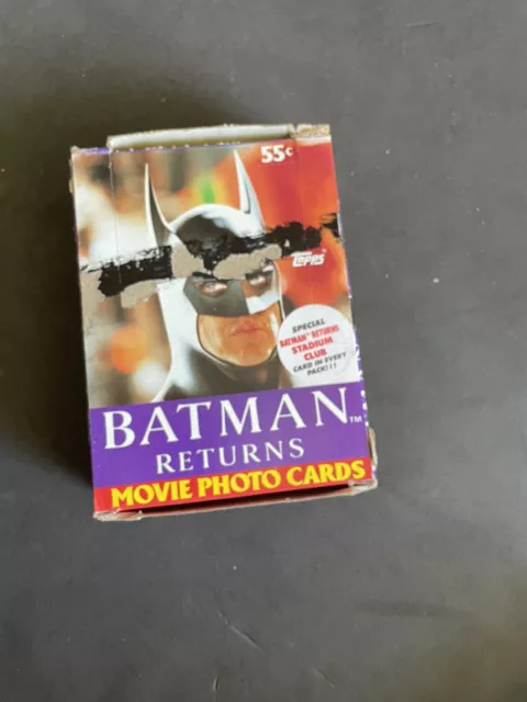 Batman Returns 1991 Box 36 Sealed Pkts Trading Cards 🔥🔥LAST BOX🔥🔥