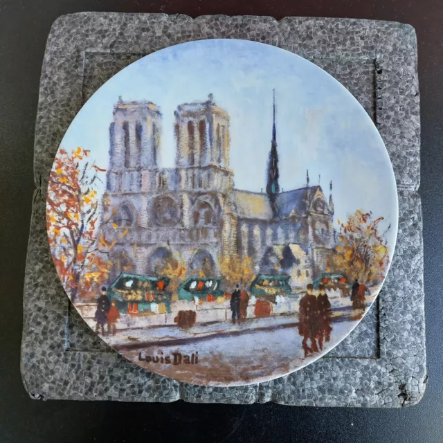 Limoges La Cathedrale Notre Dame De Paris by Louis Dali Plate No. 178 limited ed