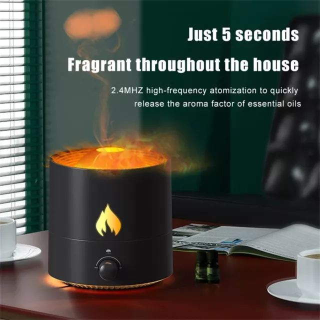 Volcano Flammen Aroma Diffuser Ätherische Öle Diffuser Luftbefeuchter Humidifier 3