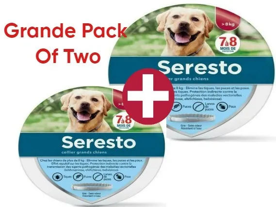 Serest-Collare per cani oltre 8 kg medio grande Antiparasitario OFFERTA 2 IN 1