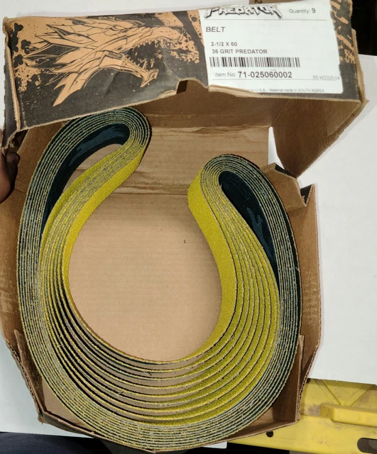 New 9pcs 2-1/2 x 60 36 Belt / Grit Predator