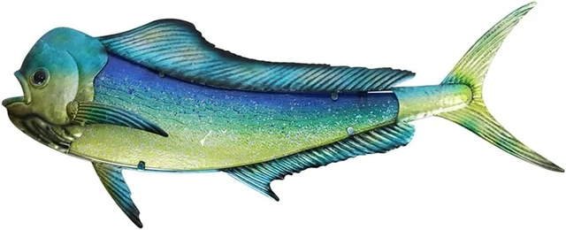 Metal Mahi Wall Art Indoor Outdoor Metal Fish Wall Decor Fish Wall Hanging Decor
