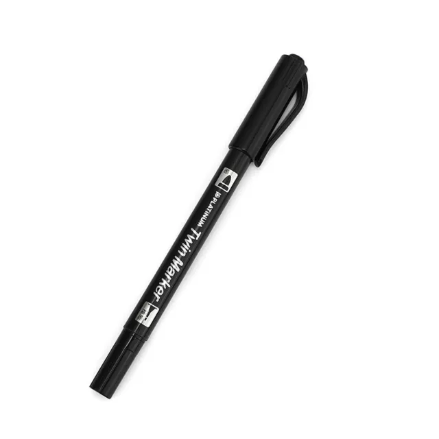 Penna per marcatura modello obiettivo pennarello doppia testa nero 0,8/0,4 mm oleoso