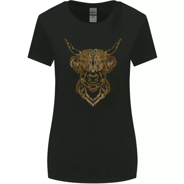 Un Highland Mucca Disegno Donna più Ampia Taglio T-Shirt
