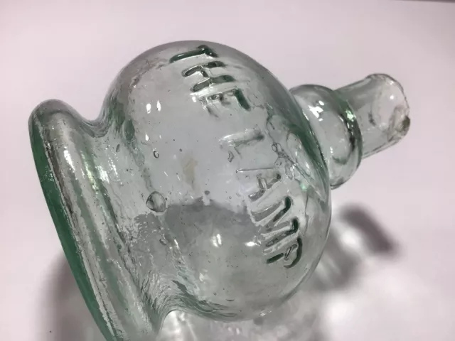 Nice C1910 Embossed THE LAMP Victorian Not Old Ink Bottle J30