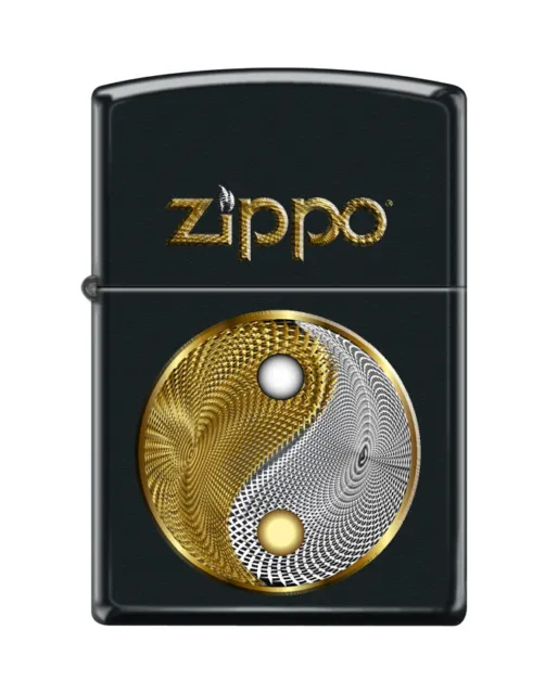 Zippo 4586, "Yin and Yang Design" Black Matte Finish Lighter