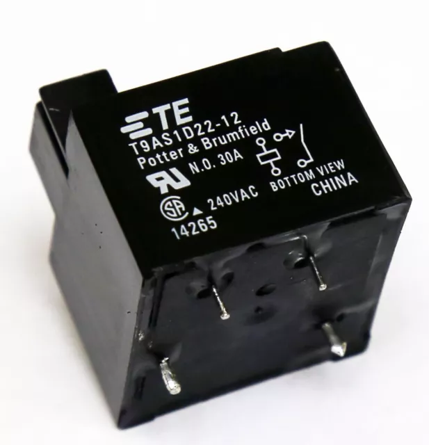 1pc TE Connectivity T9AS1D22-12 30A relay 240VAC SPST Potter & Brumfield