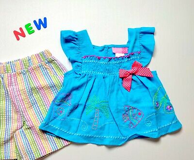 Toddler Kids Girls Clothes 4 - 6 NWT Good Lad Pink Flower Shorts Outfit
